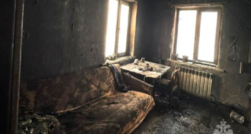 В Саратове при пожаре пострадал 85-летний мужчина