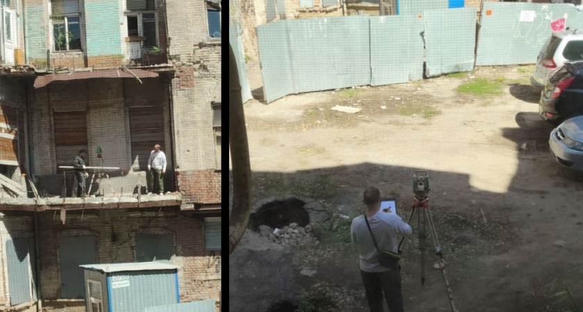 В Саратове начали обследование "дома с кариатидами" для новой реконструкции