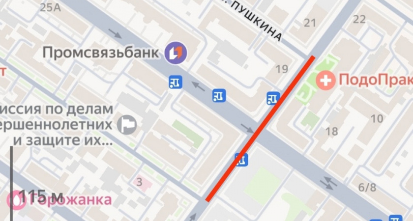 В Саратове на два дня ограничат движение на улице Горького из-за ремонта теплосетей