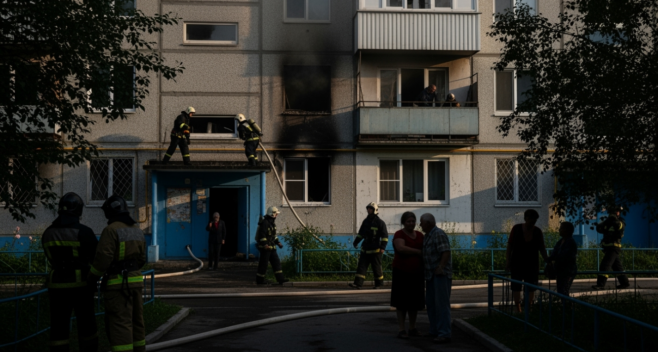 Ночной пожар на Минской в Балаково: погиб 44-летний мужчина, семь человек эвакуированы