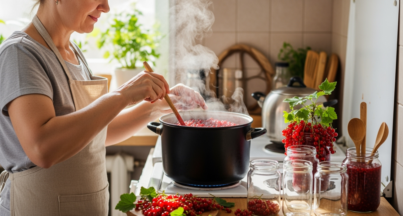 Секрет идеального джема из красной смородины: быстрый способ заготовки без единой косточки