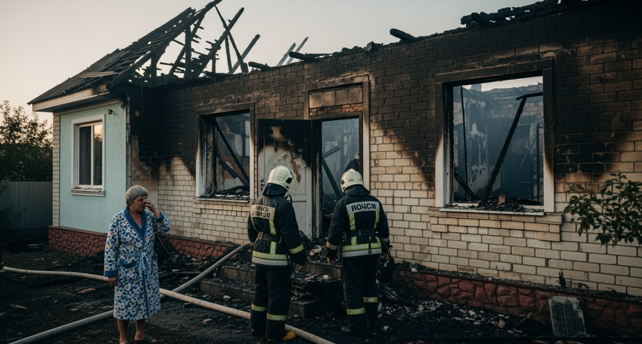 Пожар в 4 утра унёс жизнь 57-летней женщины в Дубках, супруг в ожоговом центре