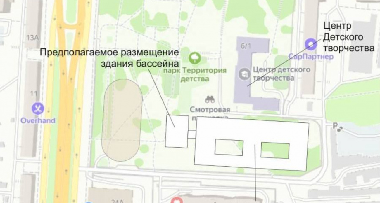В Саратове потратят 608 тысяч на озеленение сквера, где уже строят школу вопреки протестам жителей
