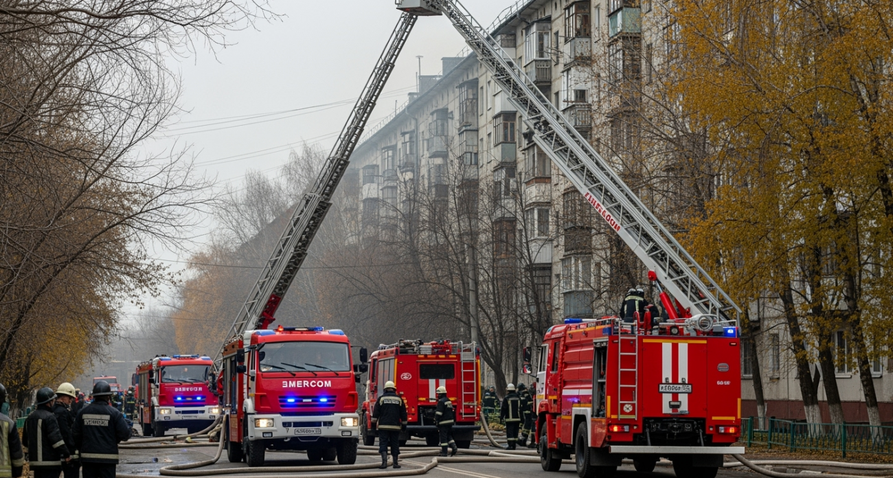 Пожар на Московской в Саратове: эвакуированы 11 человек, включая двух детей