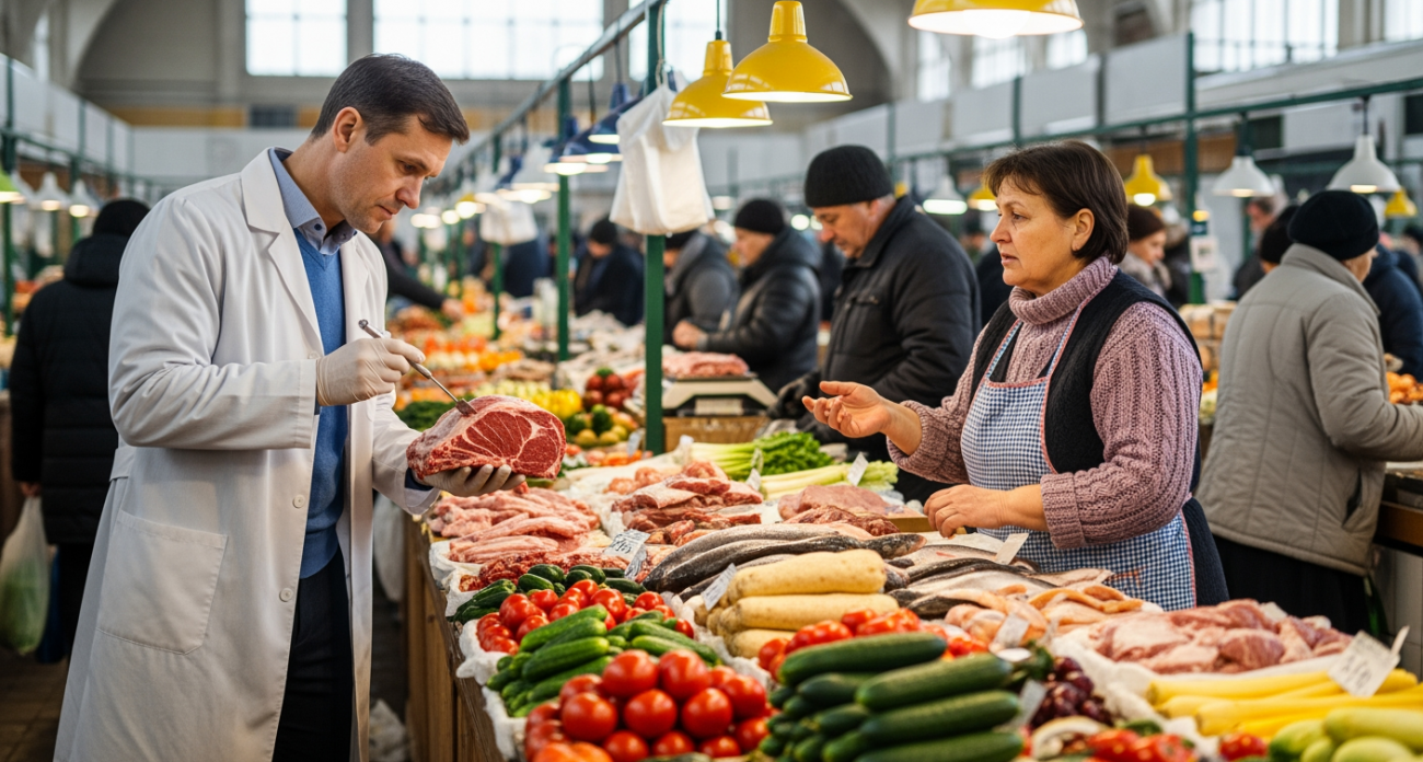 Почти 1,5 тонны мяса и рыбы изъяли с саратовских рынков за год