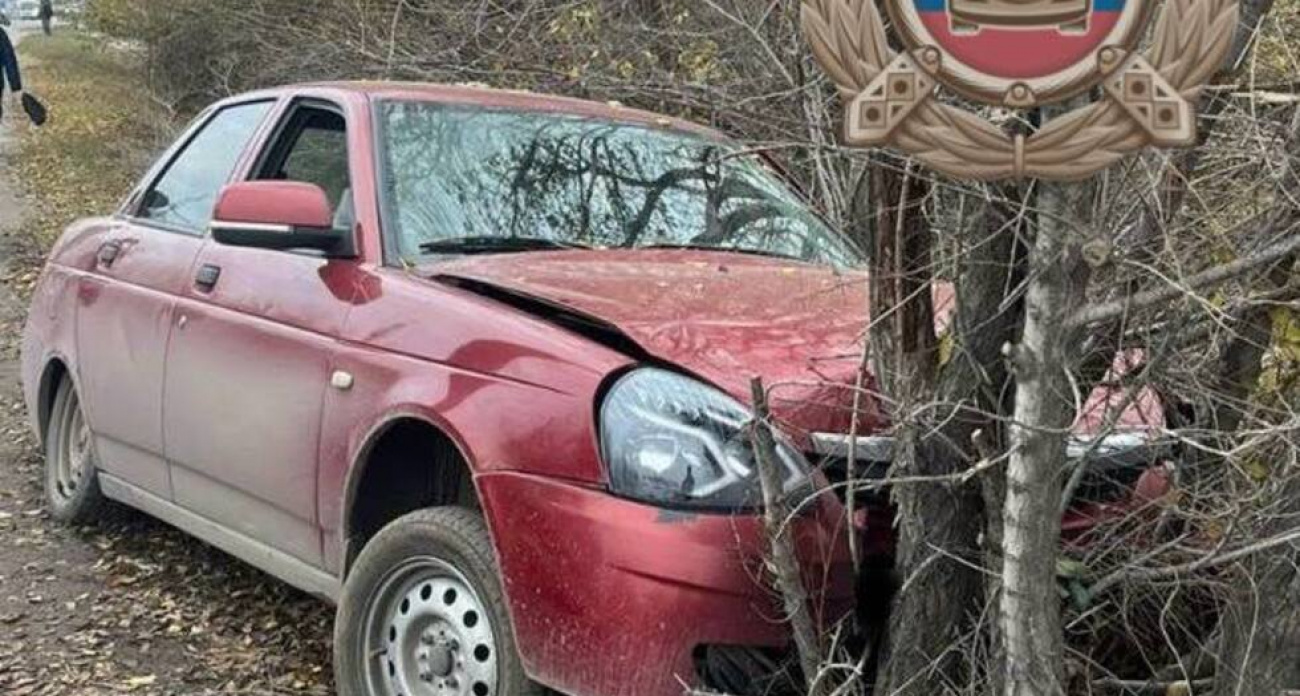 29-летний водитель на "Приоре" врезался в дерево в Приволжском: молодого человека госпитализировали