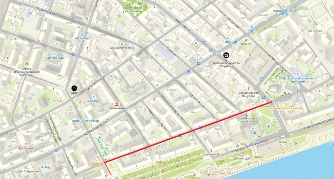 На Лермонтова в Саратове всю ночь будет работать эвакуатор: парковка запрещена до утра