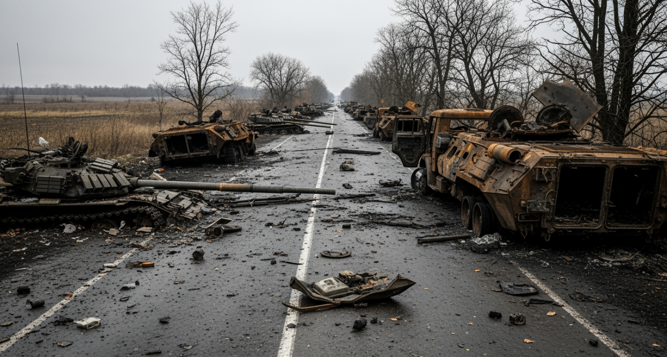 Десятки сожженных машин: дроны РФ превратили дорогу к Покровску в ловушку для ВСУ