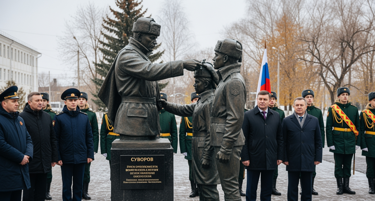 Офицер создал памятник легендарной сцене из «Офицеров» для кадетов Саратова