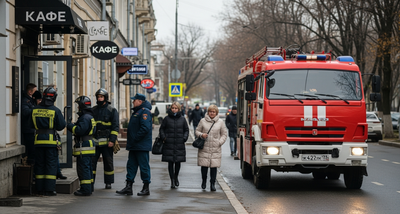 Три пожарных расчета тушили 1 квадратный метр в кафе на Советской