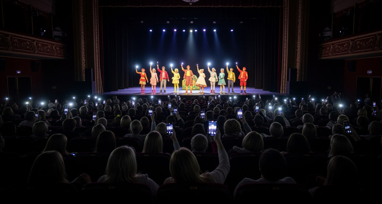 Актёры саратовского ТЮЗа доиграли спектакль при свете смартфонов зрителей