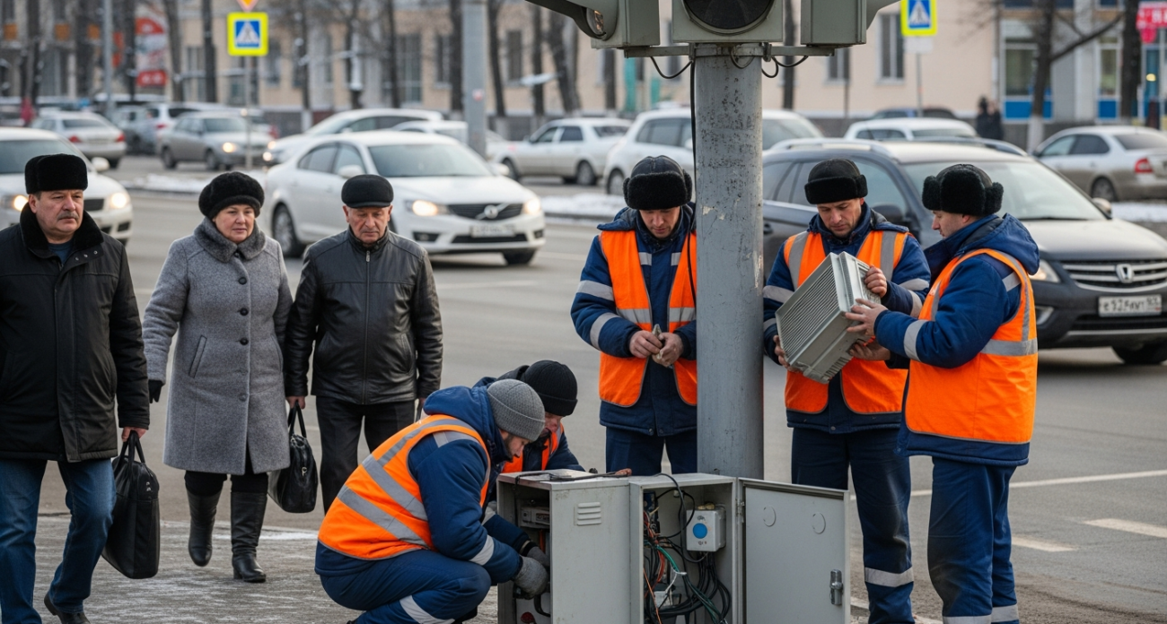 В Саратове на 7 часов отключили светофор на оживленном перекрестке Навашина-Техническая