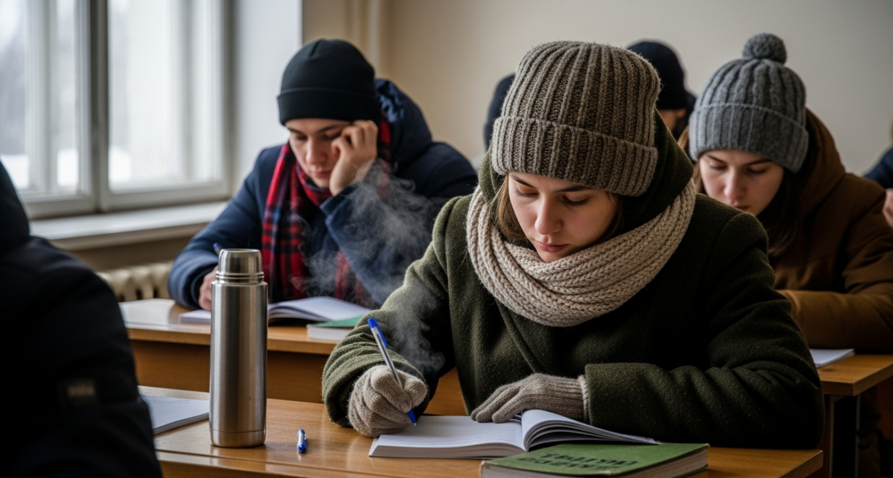 Студенты Вавиловского университета неделю мёрзнут в куртках из-за аварии на теплоузле