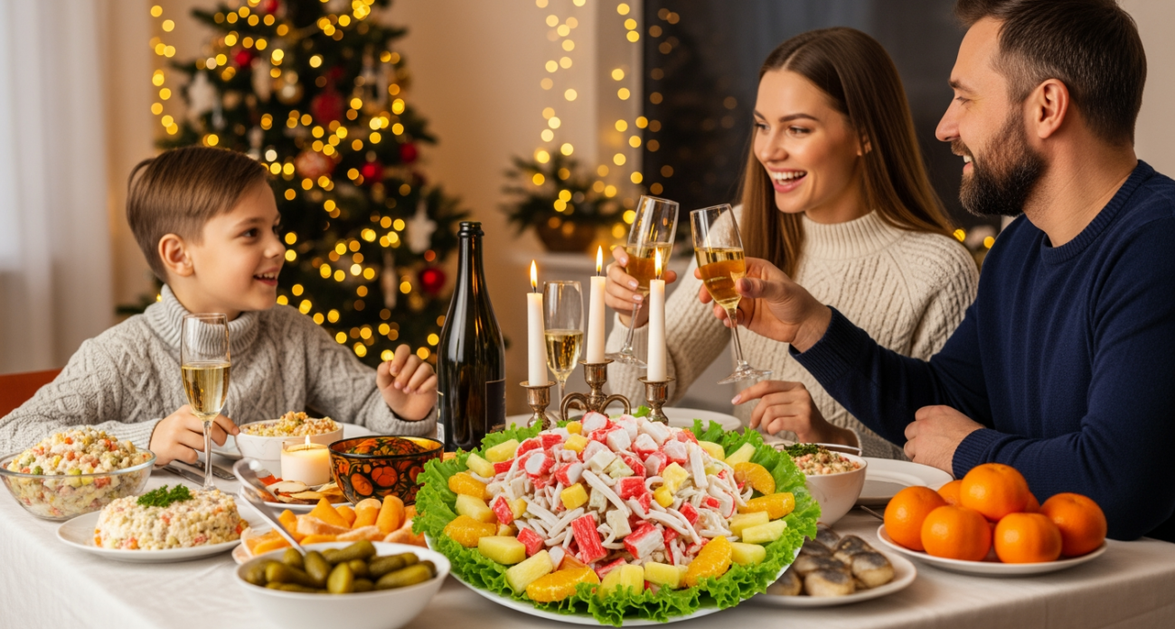 Пришлось менять классический ингредиент в крабовом салате - гости думали, что я готовлю в ресторане