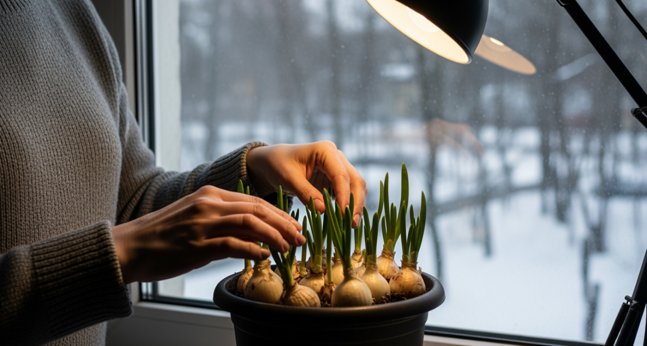 Выращиваю свежий лук на подоконнике за неделю: простой метод без удобрений, зелень растет круглый год
