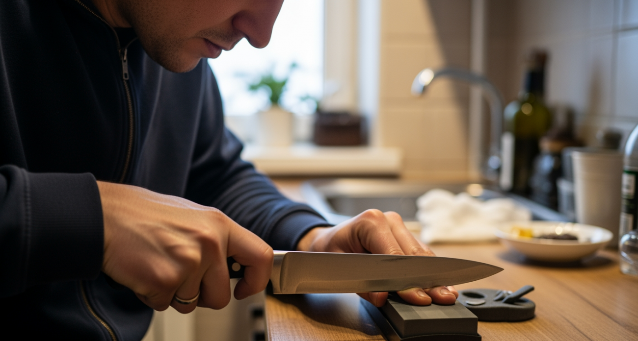 Тупой нож за 2 минуты станет острым - один трюк и режет как новый