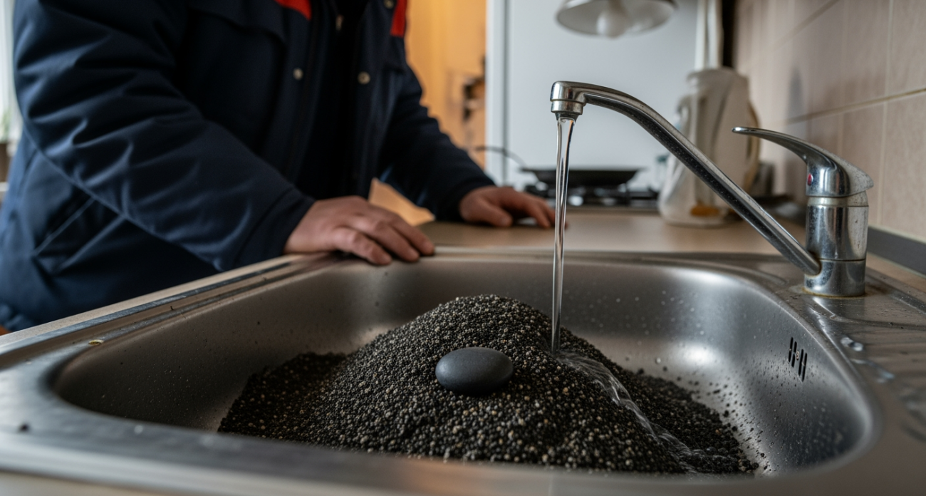 Активированный уголь в раковине перед уходом - лайфхак, который спасает мне деньги каждый месяц