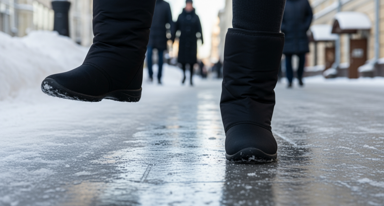 3 капли на каблук - и лёд больше не страшен: забытый лайфхак для безопасной зимы