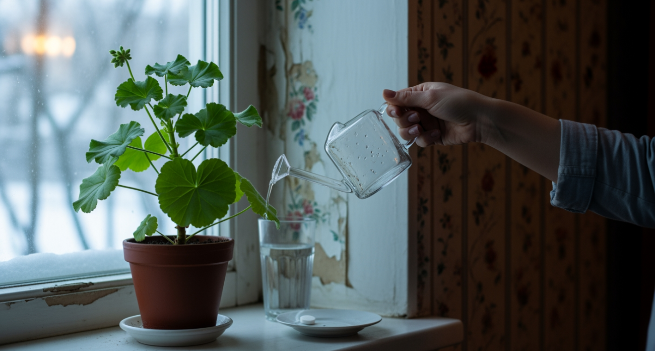 Одна гранула в почву зимой: герань забудет о болезнях и будет цвести всю весну за копейки