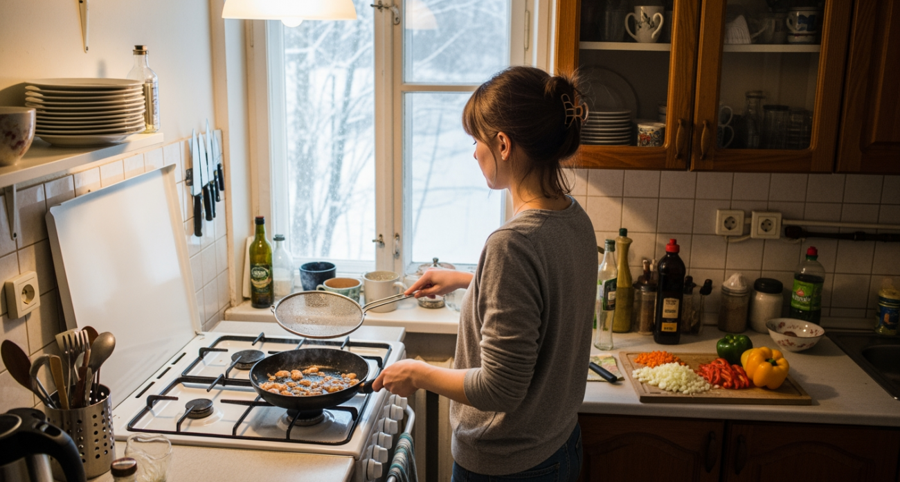 Случайно обнаружил простейший метод против брызг масла при жарке - оказалось, весь мир давно так делает