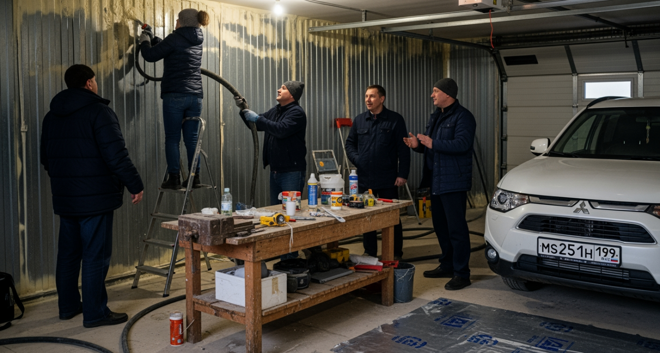 Забыл о проблемах с дизелем в мороз. Простое утепление гаража — и машина заводится с первого раза даже при -30