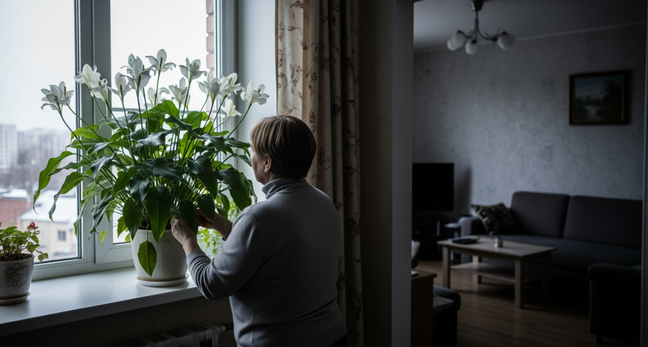 Железная ложка у корней спатифиллума - дедовский метод для сочной листвы без желтизны и засыхания