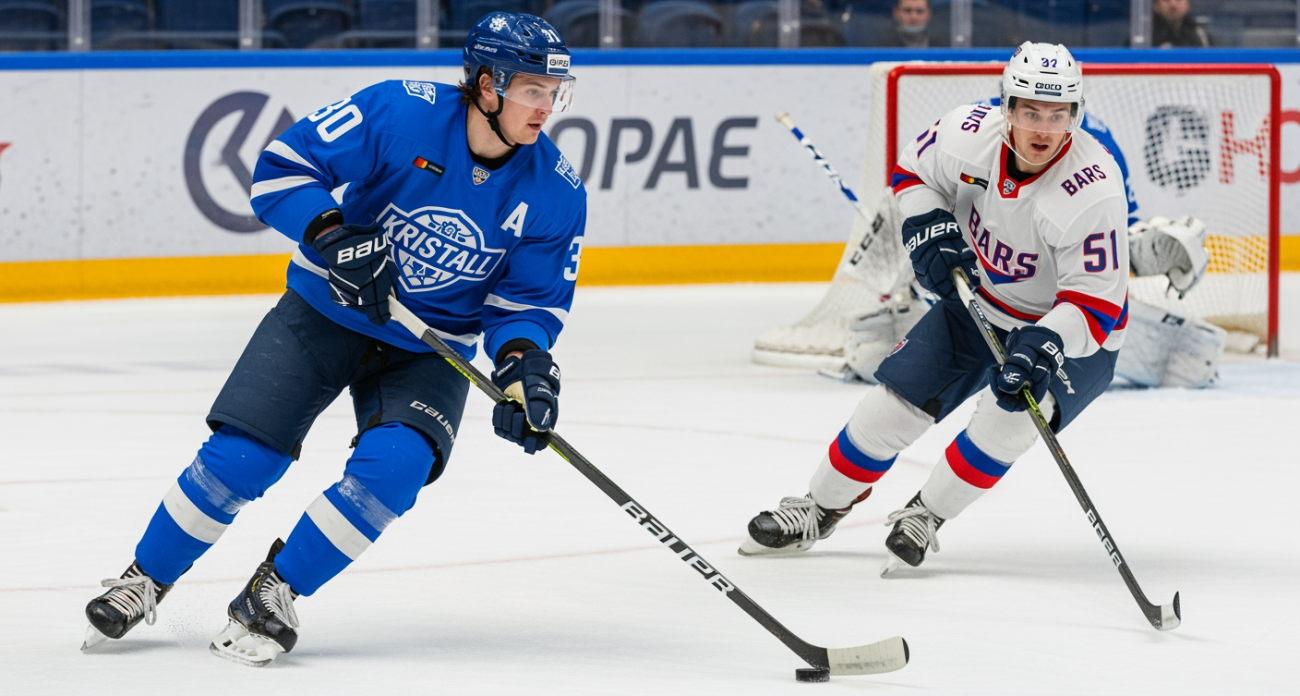 Разгром в Альметьевске: «Кристалл» проиграл «Барсу» со счетом 3:1 после двух безответных шайб в первом периоде