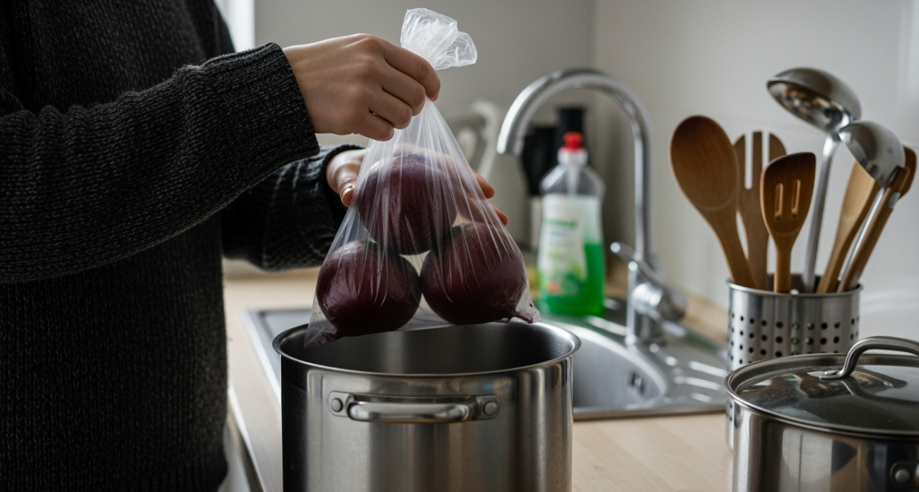 Гениальный трюк от шеф-повара: готовим свеклу в пакете за считанные минуты и забываем о долгой возне у плиты
