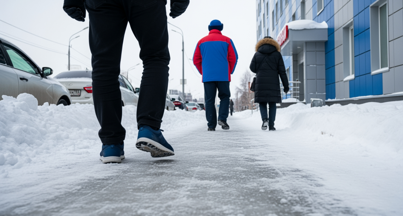 Старый дворницкий секрет: чем намазать подошву, чтобы ходить по зимнему льду как по паркету