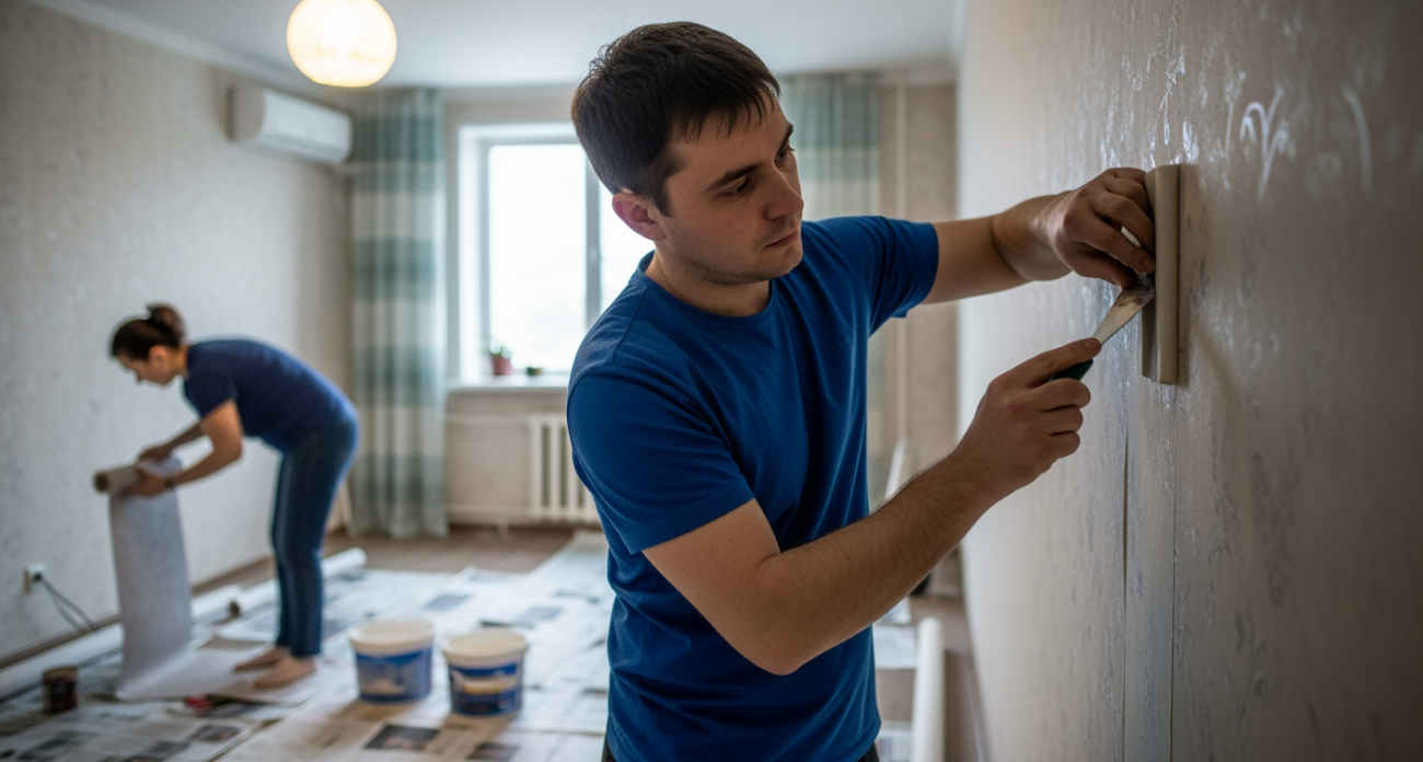 Дедовский способ идеально соединить обои с помощью обычного шпателя без следов стыков на любой поверхности