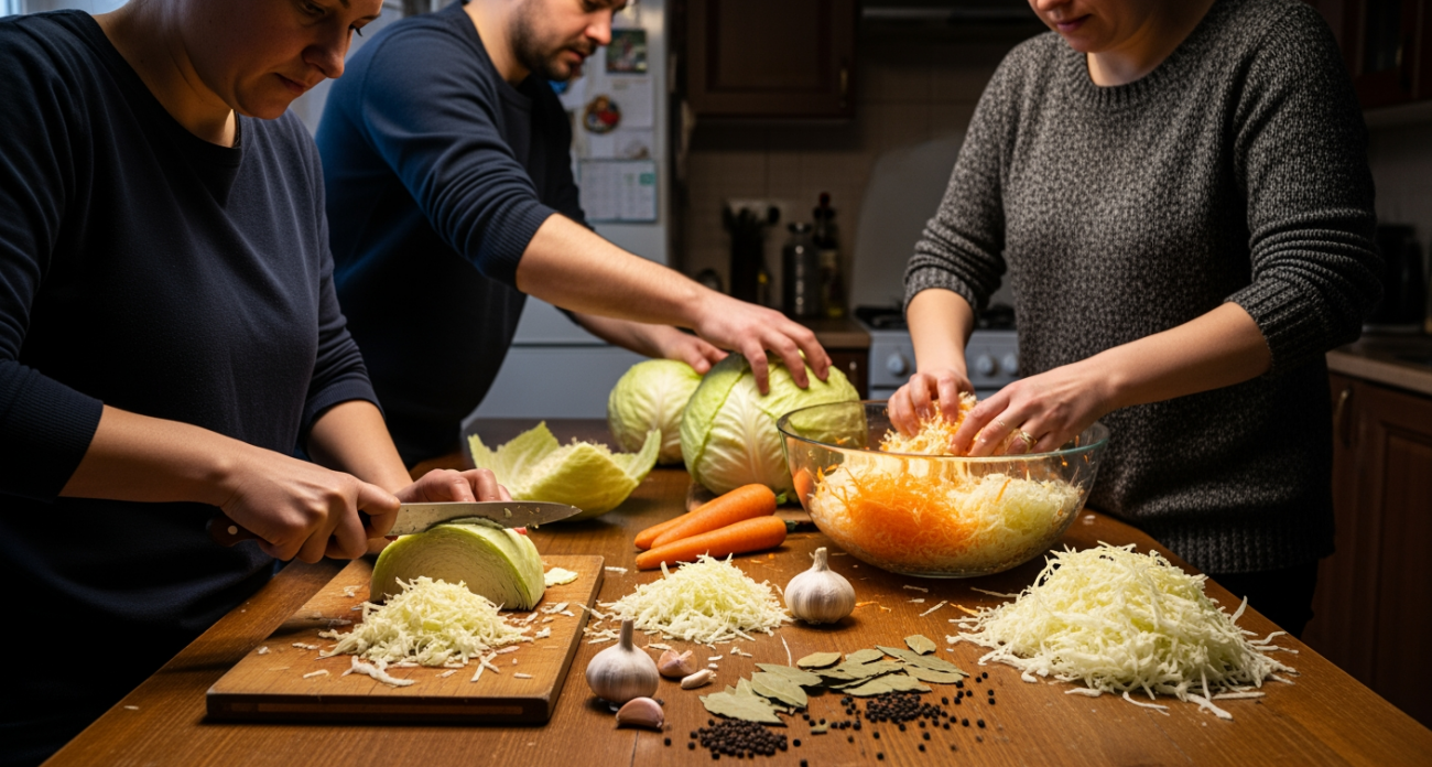 Секрет идеальной квашеной капусты от бабушки из деревни, который заставит домашних просить добавки