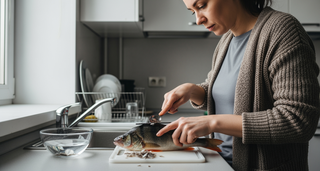 Забудьте о ноже и скребке — простой трюк рыбаков позволяет снять чешую за 10 секунд без лишних усилий