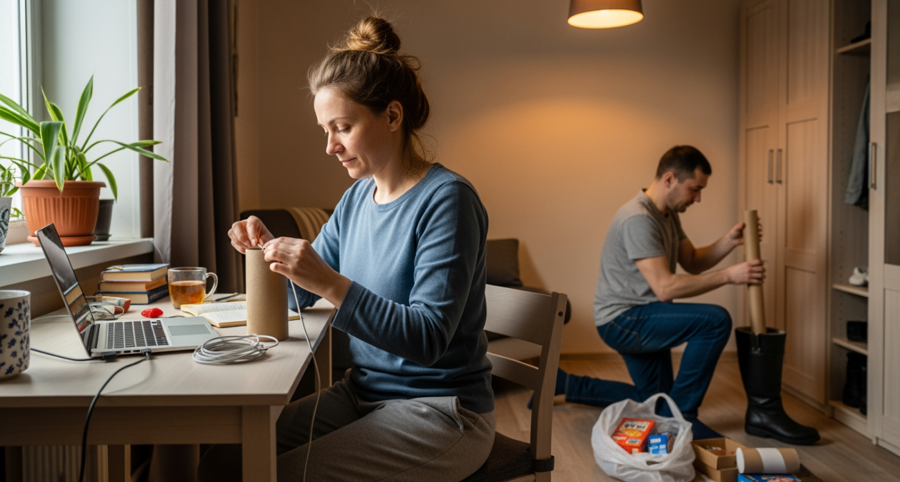 Картонные втулки из-под бытовых рулонов превращаю в полезные вещи вместо того чтобы выкидывать