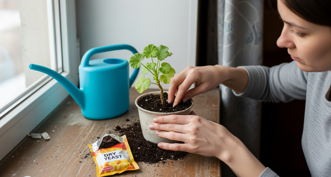 Маленький секрет садоводов: добавьте эту обычную специю в горшок и ваша герань зацветет даже на молодых побегах
