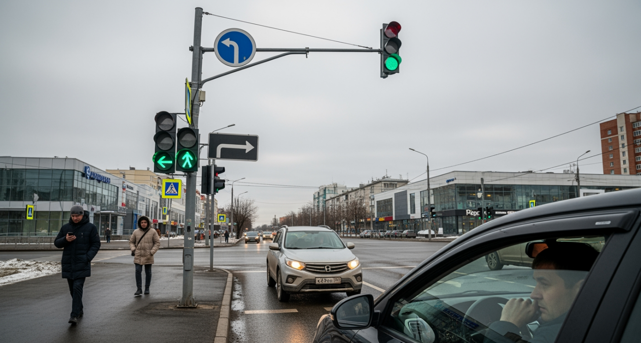 Хитрость бывалых шоферов при повороте направо на красный свет, которую вам не расскажут на курсах вождения