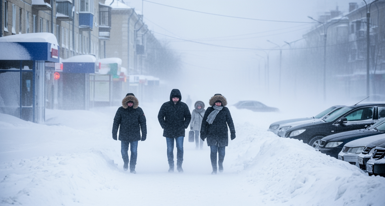 Холодный фронт «Тамара» превращает российские города в арктические пустыни с рекордным снегопадом