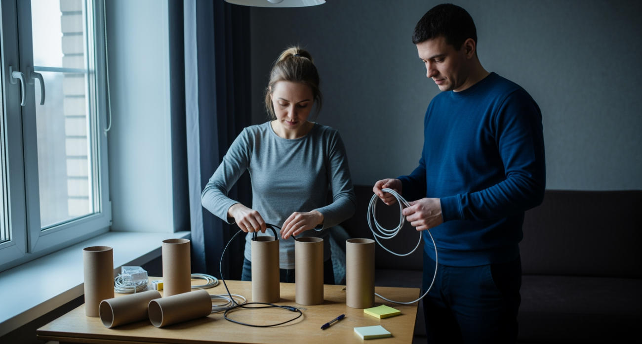 Втулки от туалетной бумаги превращаются в домашних помощников и экономят деньги на органайзерах
