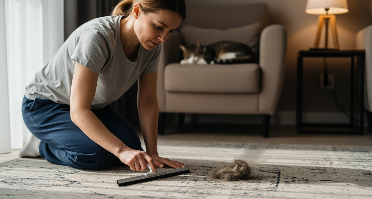 Один простой трюк с обычным предметом сделает ваш ковер идеально чистым за считанные минуты