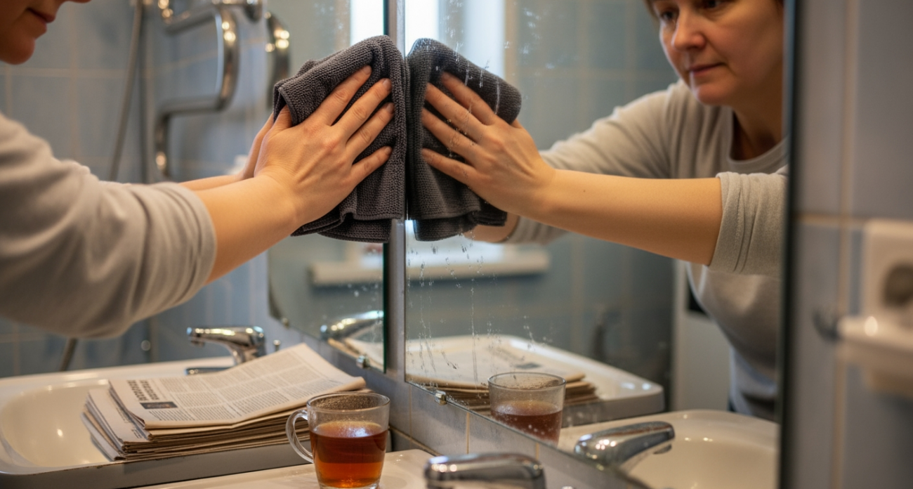 Соседка-пенсионерка поделилась копеечным способом мыть зеркала так что они сияют как новые целый месяц