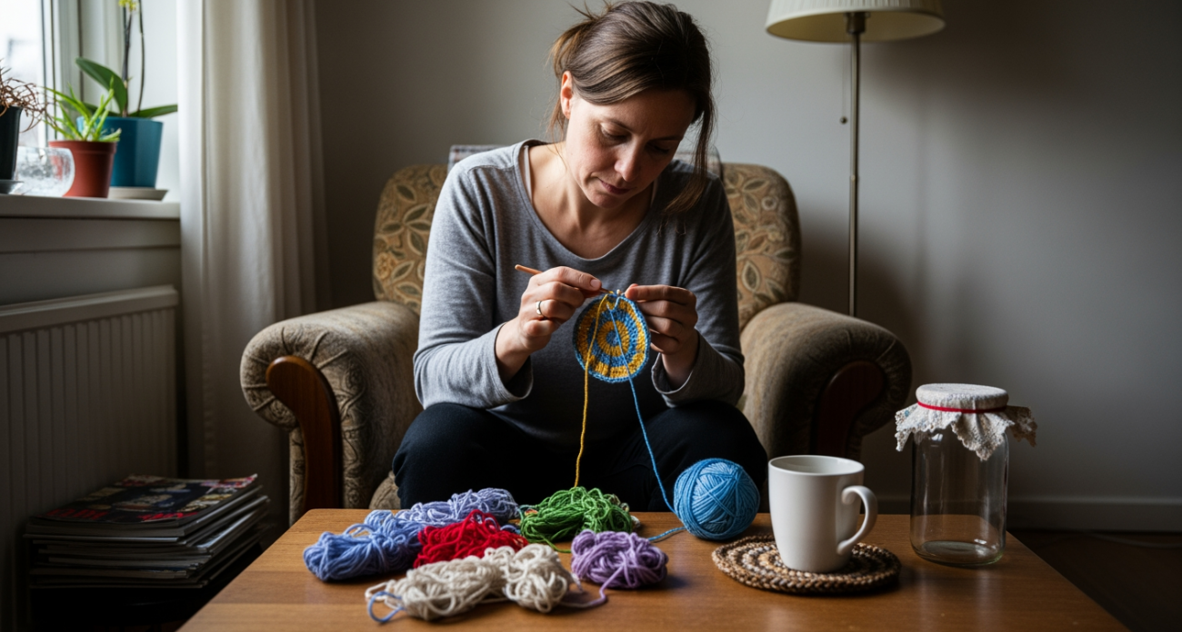 Бабушка научила делать из остатков пряжи нужные вещи которые экономят семейный бюджет