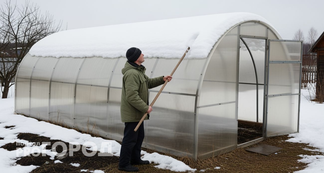 Опытные дачники знают простой трюк растопить снег в теплице пока все спят — работает каждый раз