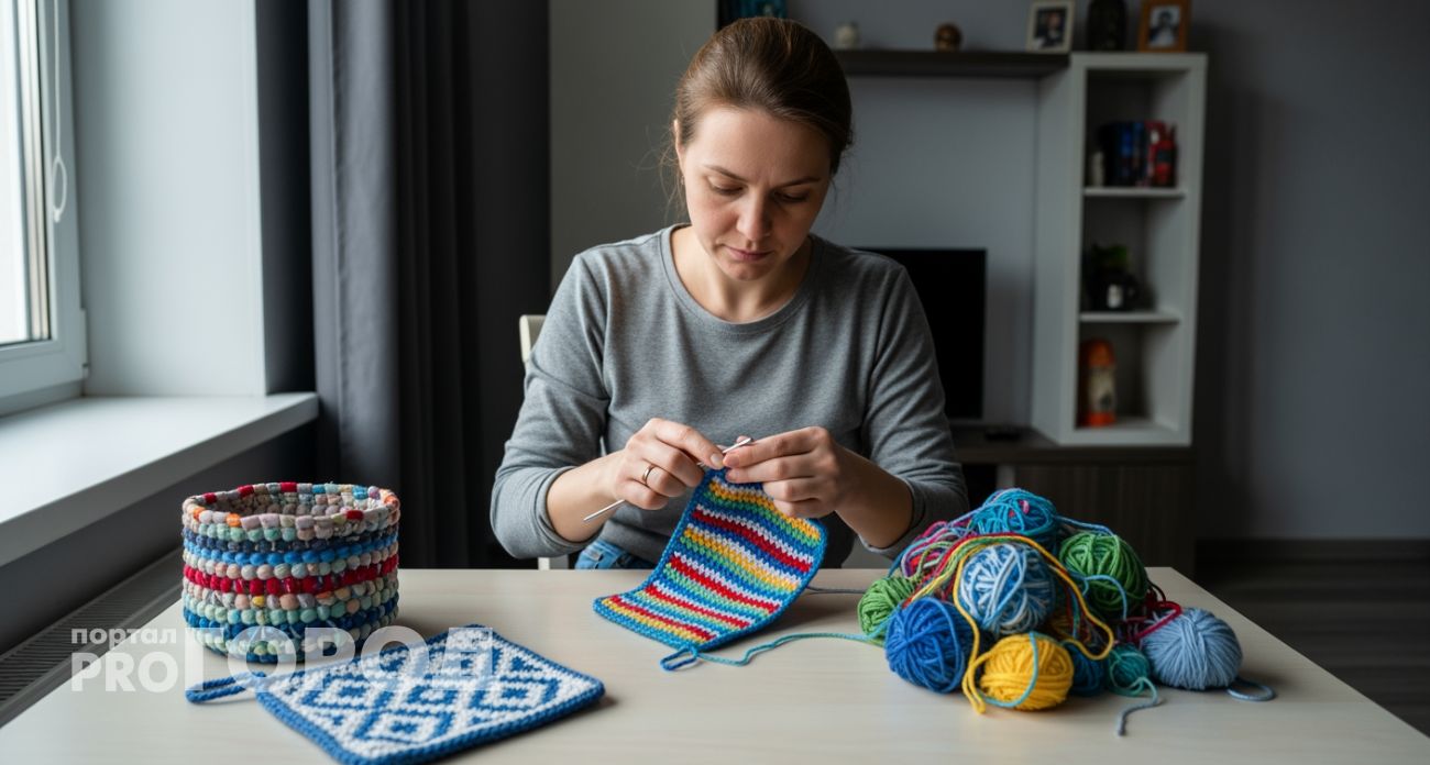 Старая мастерица рассказала что творить с клочками пряжи и теперь дом завален нужными штуками