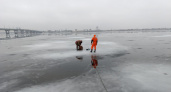 Рыбака сняли с тонкого льда на Волге и передали полиции