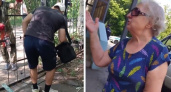 В Саратове заварили входы в детский парк и силой усадили в машину возмущенную пенсионерку Валентину Александровну