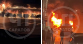 Троллейбус "Адмирал" полыхал 16 минут возле саратовского вокзала