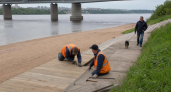 Волга разрушила спуск к пляжу «Городские пески» под мостом Саратов-Энгельс