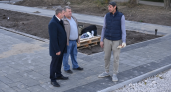 В новой части Сиреневого сквера Балаково начали укладку плитки и готовят асфальт