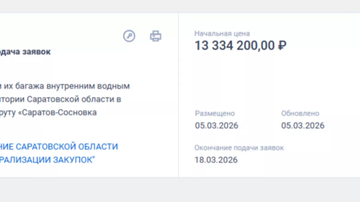 На речные маршруты в Саратовской области выделили почти 20 миллионов рублей
