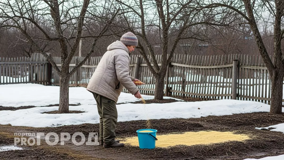 Беру дешевую крупу из магазина и разбрасываю по огороду зимой — весной земля как после навоза