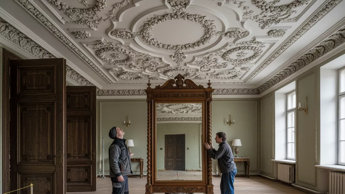 Затейливую лепнину и уникальное зеркало в особняке Шерстобитовых взяли под госохрану